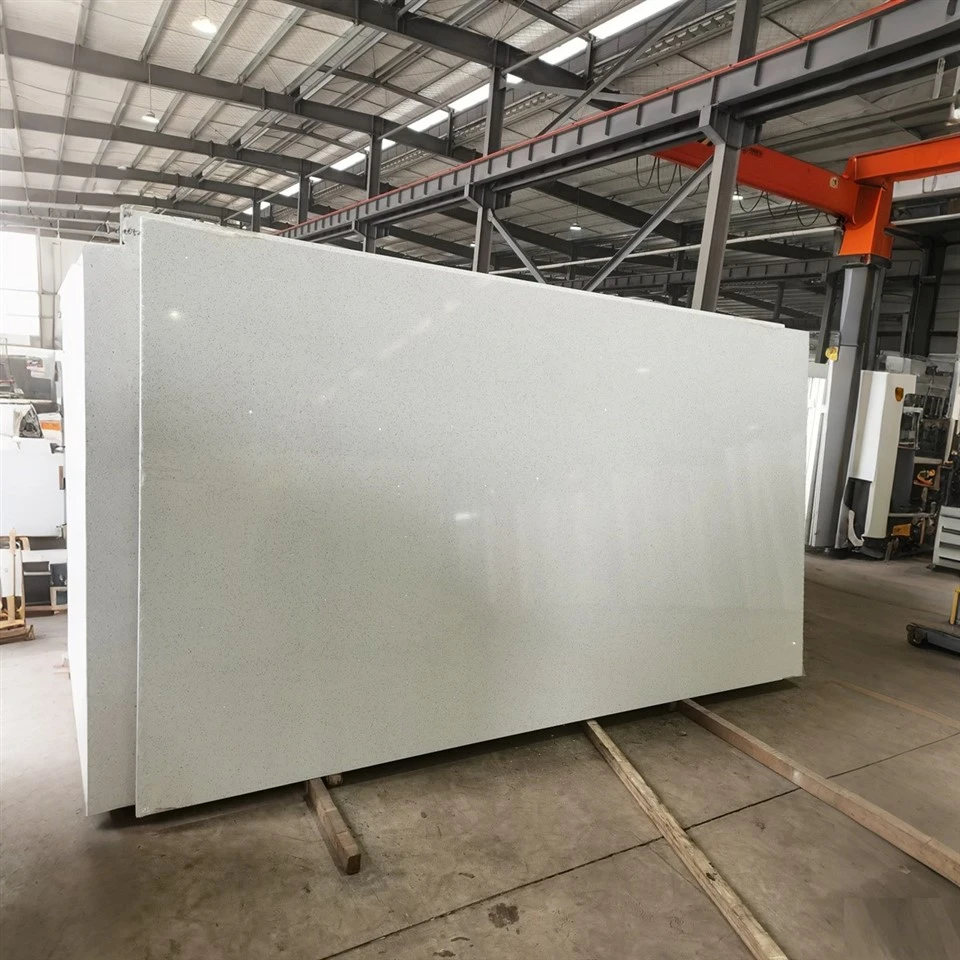 Crystal white quartz worktop